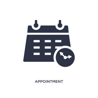 randevu simgesi. İnsan kaynakları konseptinden basit eleman çizimi. Beyaz arka planda randevu düzenlenebilir sembol tasarımı. Web ve mobil cihazlar için kullanılabilir.