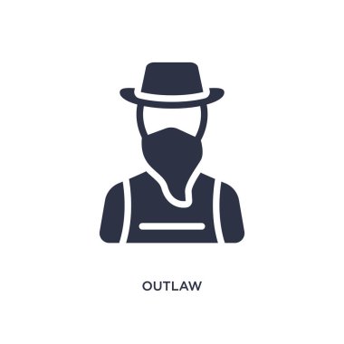 kanun kaçağı simgesi beyaz arka plan üzerinde. Basit öğe illüstrasyon fro