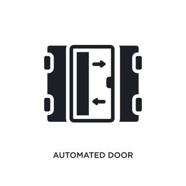 otomatik kapı izole simgesi. Akıllı ev concept simgeler basit öğe örnek. otomatik kapı düzenlenebilir logo işareti sembol tasarımı beyaz arka plan üzerinde. web ve mobil kullanmak olabilir