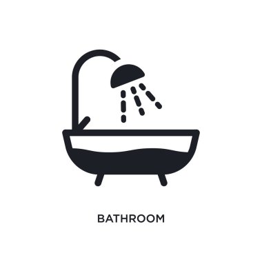 banyo izole simgesi. basit öğe örnek hijyen