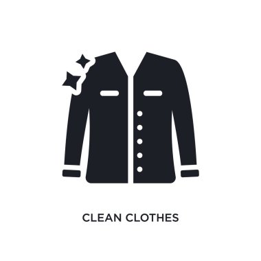 temiz giysi izole simgesi. basit öğe örnek cl
