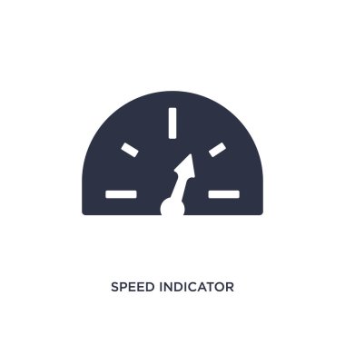 Beyaz arka planda hız göstergesi simgesi. Basit eleman illustr