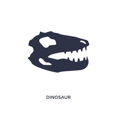 dinozor simgesi. Tarih kavramından basit eleman çizimi. Beyaz arka planda dinozor düzenlenebilir sembol tasarımı. Web ve mobil cihazlar için kullanılabilir.