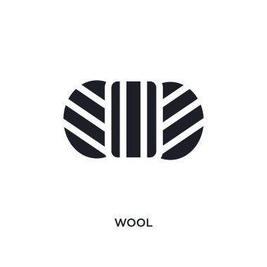 yün izole simgesi. basit öğe illüstrasyon kavramı simgeler dikmek. yün düzenlenebilir logo işareti sembol tasarımı beyaz arka plan üzerinde. web ve mobil kullanmak olabilir