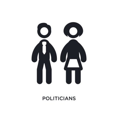 politikacılar izole simgesi. siyasi kavram simgeler basit öğe örnek. politikacılar üzerinde tasarım düzenlenebilir logo işareti sembol arka plan beyaz. web ve mobil kullanmak olabilir