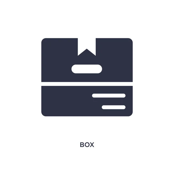 Ikon kotak pada latar belakang putih. Ilustrasi elemen sederhana dari d - Stok Vektor