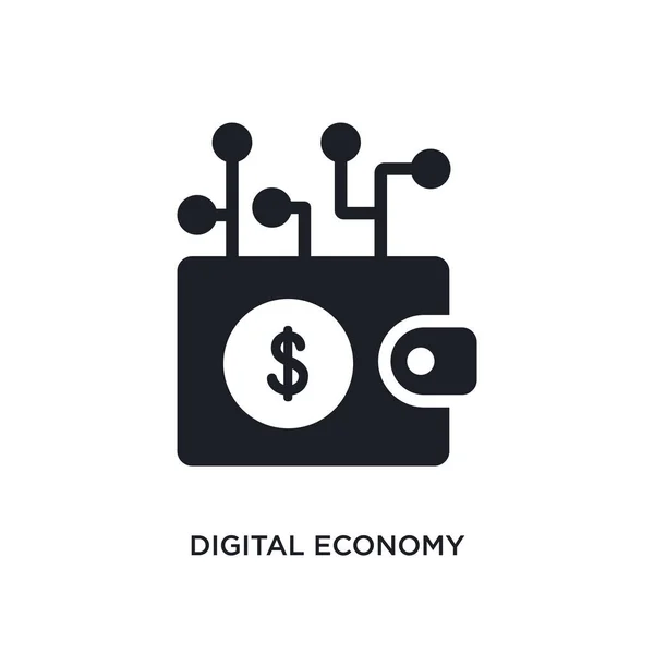 Icono aislado economía digital. elemento simple ilustración de — Archivo Imágenes Vectoriales