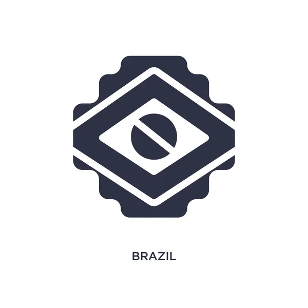 ブラジルの独立したアイコン ブラジリアのコンセプトから単純な要素の図 編集可能なロゴ シンボル デザインをブラジル 白い背景の上 Web とモバイルを利用すること — ストックベクタ