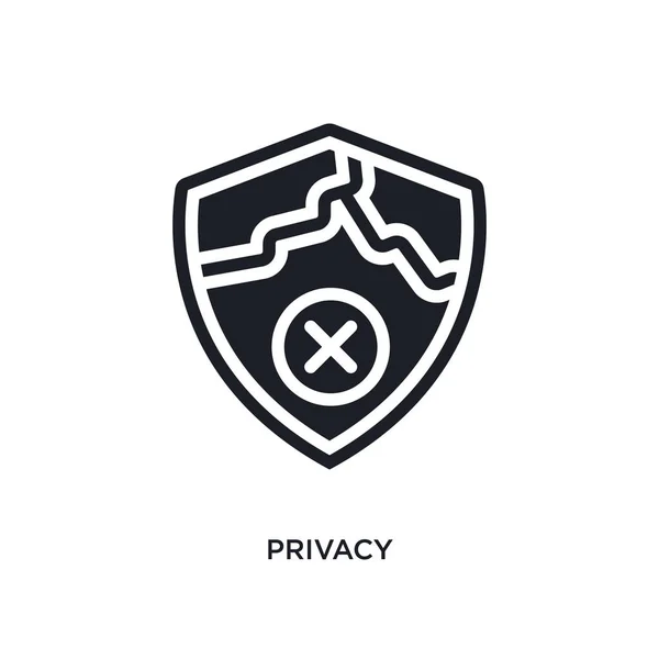 Privacidad Icono Aislado Ilustración Elementos Simples Los Iconos Concepto Conexiones — Vector de stock