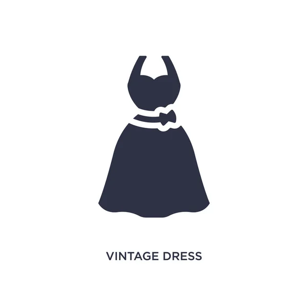 Vintage dress icon on white background. Simple element illustrat — Stock Vector