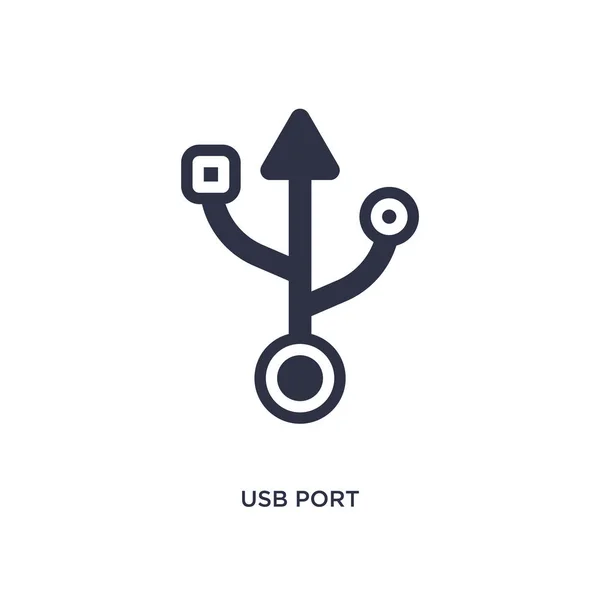 Ikonę Portu Usb Prosta Ilustracja Elementu Koncepcji Interfejsu Użytkownika Port — Wektor stockowy