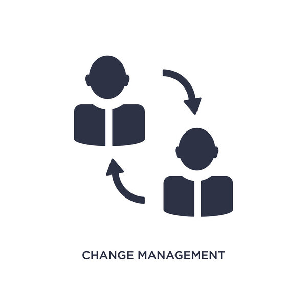 change management icon. Simple element illustration from human resources concept. change management editable symbol design on white background. Can be use for web and mobile.