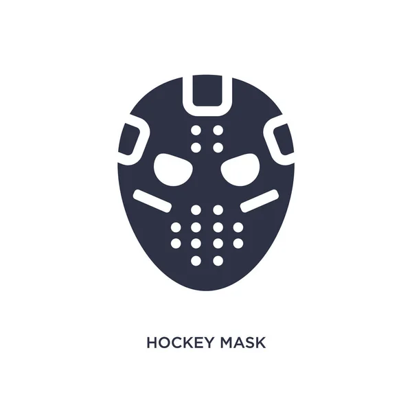 Значок хоккейной маски на белом фоне. Простой элемент иллюстрации — стоковый вектор