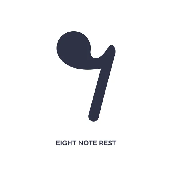 Icône Repos Huit Notes Illustration Élément Simple Concept Musique Médias — Image vectorielle