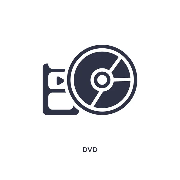 Dvd Icono Aislado Elemento Simple Ilustración Del Concepto Cine Diseño — Vector de stock