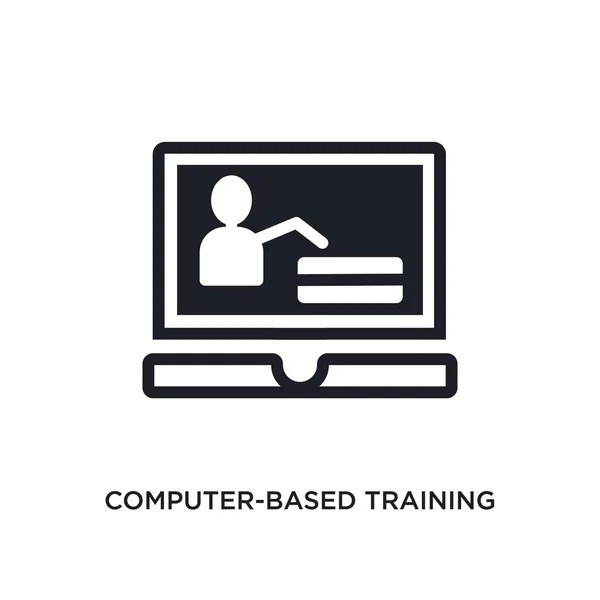 Computergestütztes Training Isoliert Symbol Einfache Elementillustration Aus Learning Und Bildungskonzept — Stockvektor