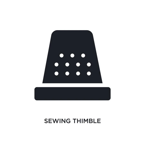 Sewing Thimble Isolated Icon Simple Element Illustration Sew Concept Icons — Stock Vector