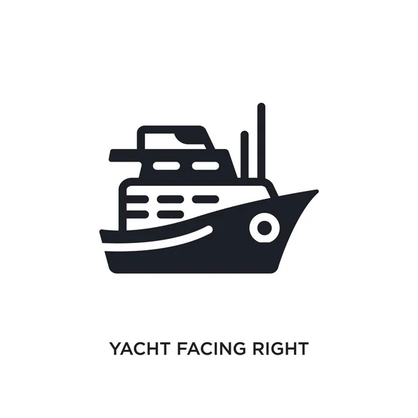 Yacht face à droite icône isolée. simple élément illustration fr — Image vectorielle