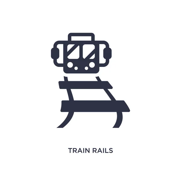 Eisenbahnschienen-Symbol auf weißem Hintergrund. einfaches Element illustratio — Stockvektor