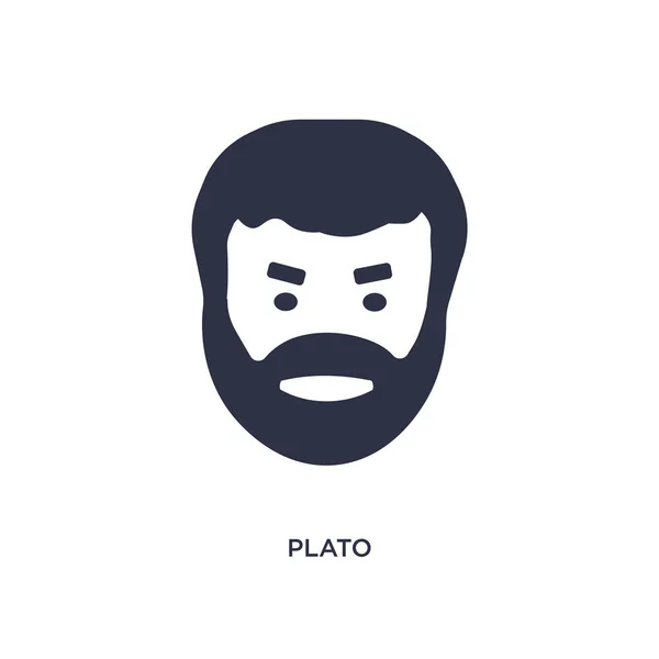 Plato Icoon Eenvoudige Element Illustratie Uit Griekenland Concept Plato Bewerkbare — Stockvector