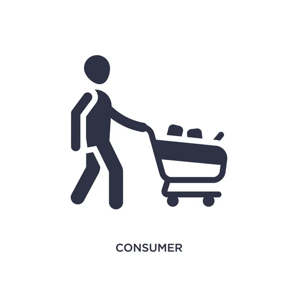 Ícone Consumidor Ilustração Elemento Simples Conceito Marketing Design Símbolo Editável — Vetor de Stock