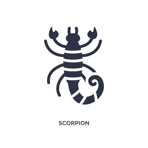 Ícone escorpião no fundo branco. Ilustração do elemento simples f — Vetor de Stock