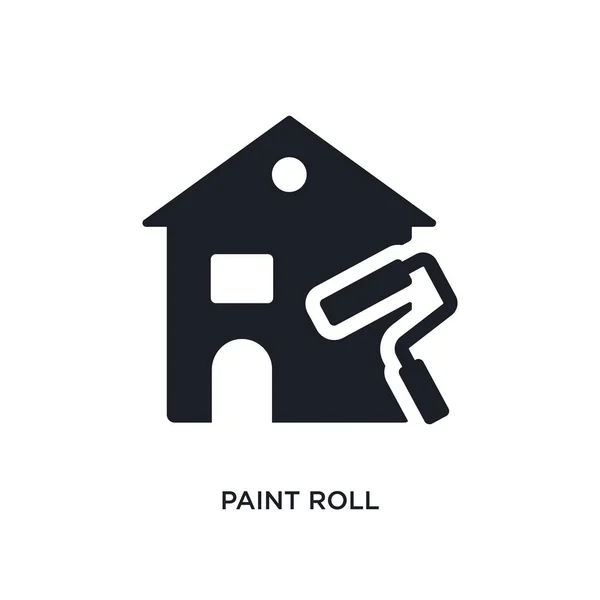 paint roll isolated icon. simple element illustration from real estate concept icons. paint roll editable logo sign symbol design on white background. can be use for web and mobile