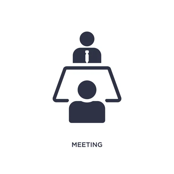 Meeting icon on white background. Simple element illustration fr — Stock Vector