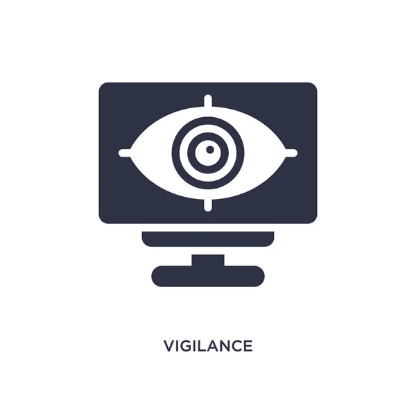 Icône Vigilance Illustration Simple Élément Concept Interface Utilisateur Conception Symbole — Image vectorielle