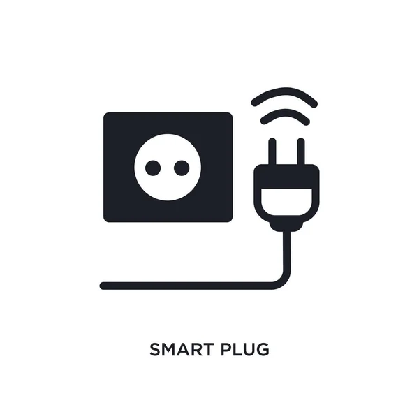 Ikona Białym Tle Smart Plug Prosty Element Ilustracja Ikony Inteligentnych — Wektor stockowy