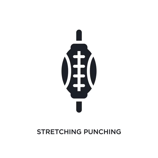 Stretching bokszak bal geïsoleerde pictogram. eenvoudig element illustrat — Stockvector