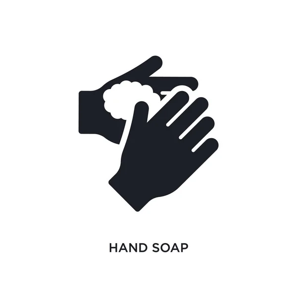 Soap 分離アイコン コンセプト アイコンをクリーニングから単純な要素の図 白い背景の上のシンボル デザイン石鹸編集可能なロゴ サインを手します Web とモバイルを利用すること — ストックベクタ