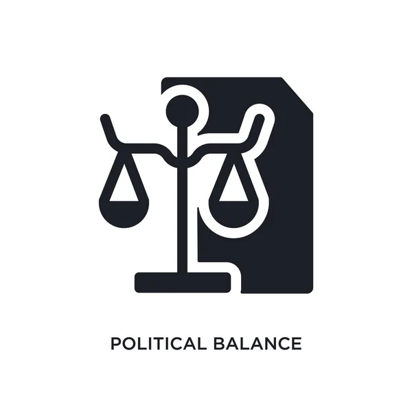 Ikona Białym Tle Równowagi Politycznej Prosty Element Ilustracja Ikony Koncepcji — Wektor stockowy