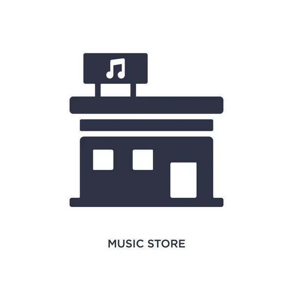 Icono Tienda Música Ilustración Elementos Simples Desde Concepto Musical Tienda — Vector de stock