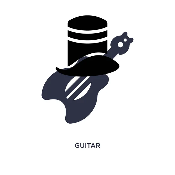 Icône Guitare Isolée Illustration Simple Élément Concept Brésilien Guitare Modifiable — Image vectorielle