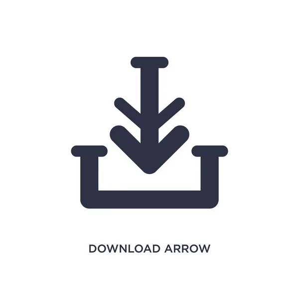 Download arrow with line icon on white background. Simple elemen — Stock Vector