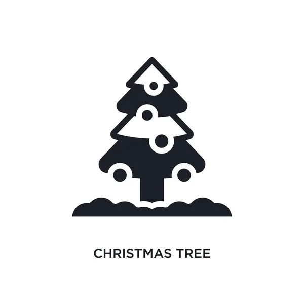 Árbol Navidad Icono Aislado Ilustración Simple Elemento Los Iconos Concepto — Vector de stock