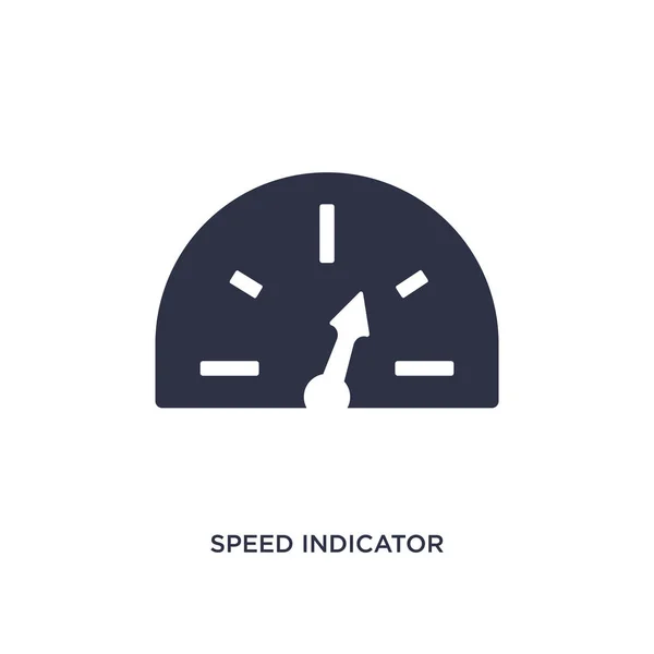 Icono del indicador de velocidad sobre fondo blanco. Elemento simple illustr — Archivo Imágenes Vectoriales