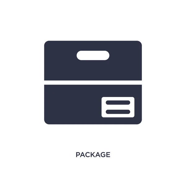 Icono del paquete sobre fondo blanco. Elemento simple ilustración fr — Vector de stock