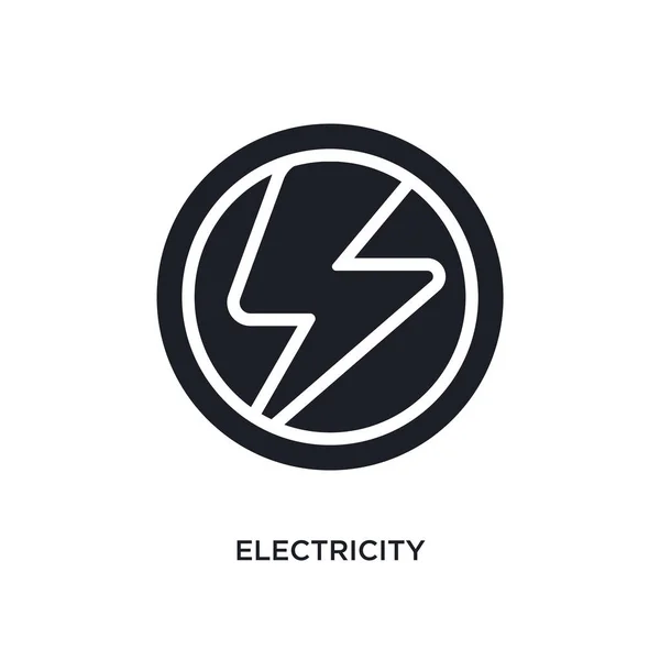 Electricity Isolated Icon Simple Element Illustration Electrian Connections Concept Icons — Stock Vector