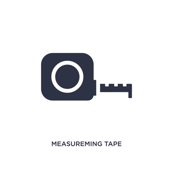 Measureming szalag ikon fehér háttér. Egyszerű elem Illust — Stock Vector