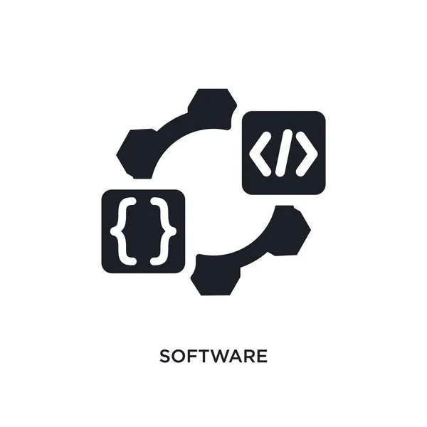 Icono Aislado Software Ilustración Elementos Simples Iconos Concepto Programación Diseño — Archivo Imágenes Vectoriales