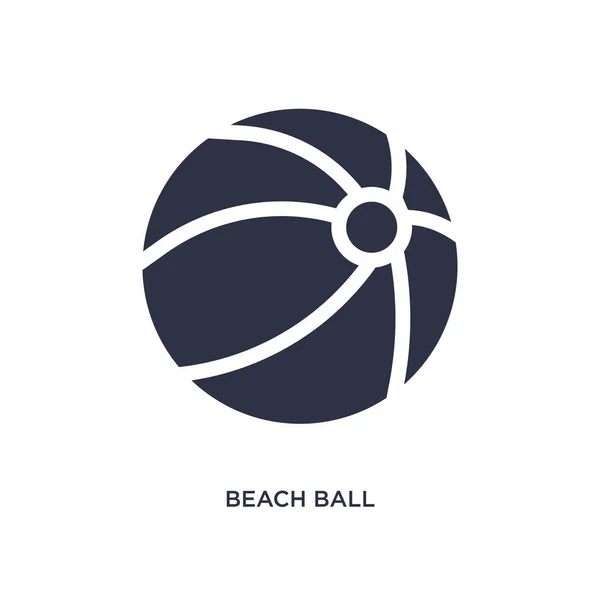 Ícone de bola de praia no fundo branco. Ilustração do elemento simples — Vetor de Stock