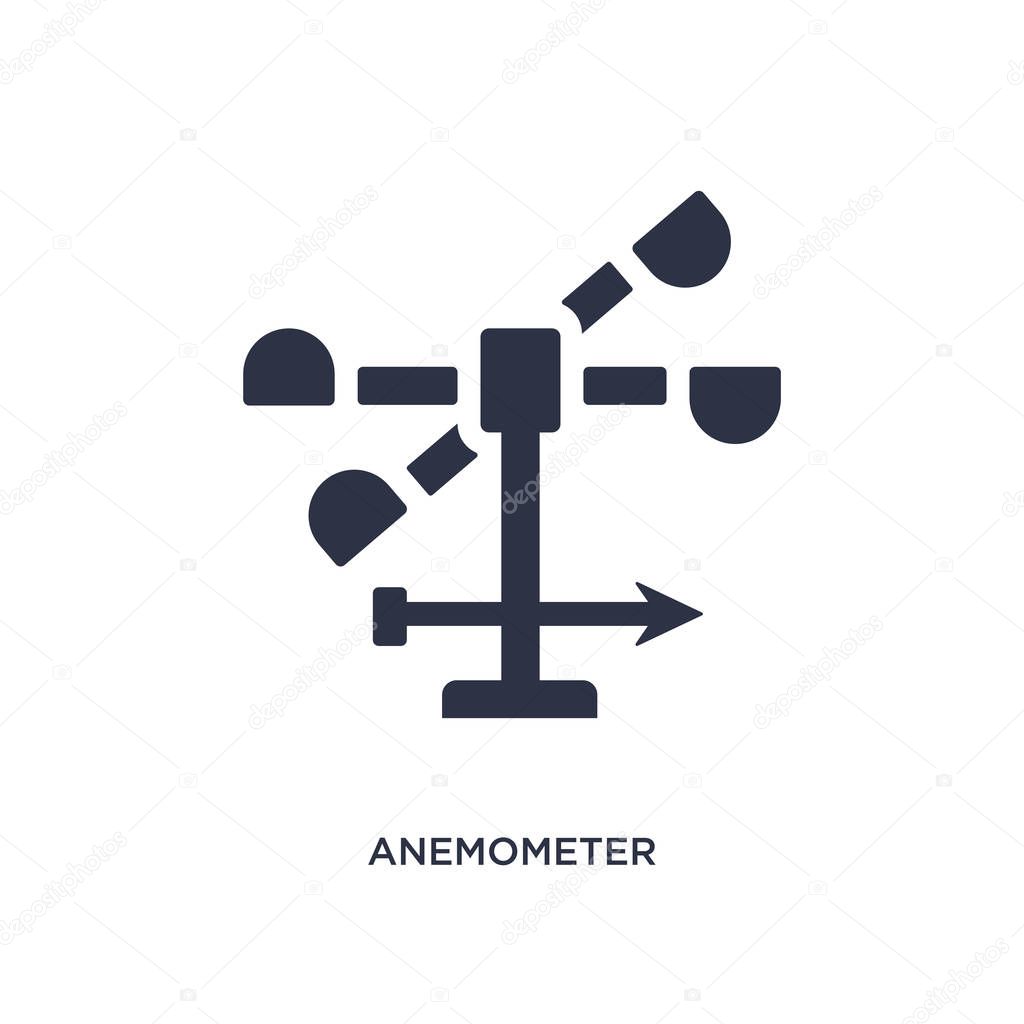 anemometer isolated icon. Simple element illustration from weather concept. anemometer editable logo symbol design on white background. Can be use for web and mobile.