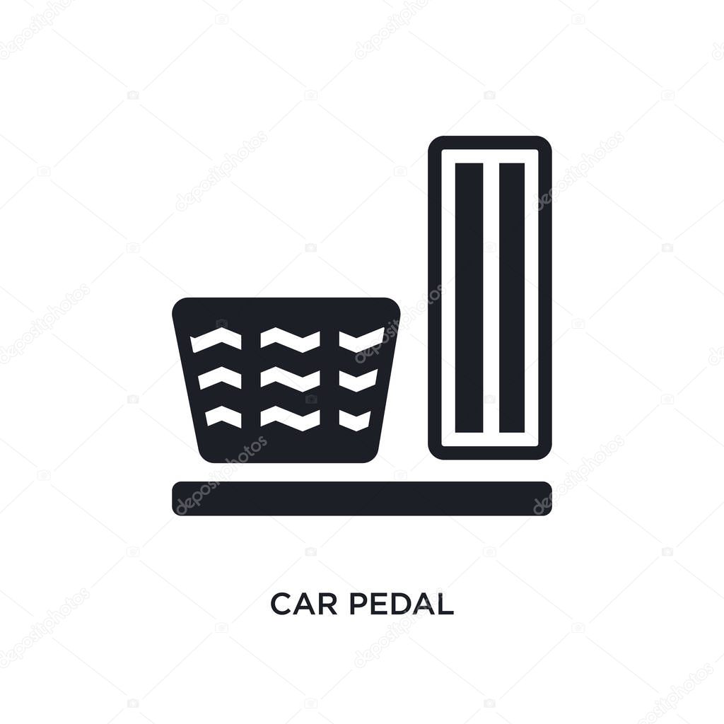 car pedal isolated icon. simple element illustration from car parts concept icons. car pedal editable logo sign symbol design on white background. can be use for web and mobile