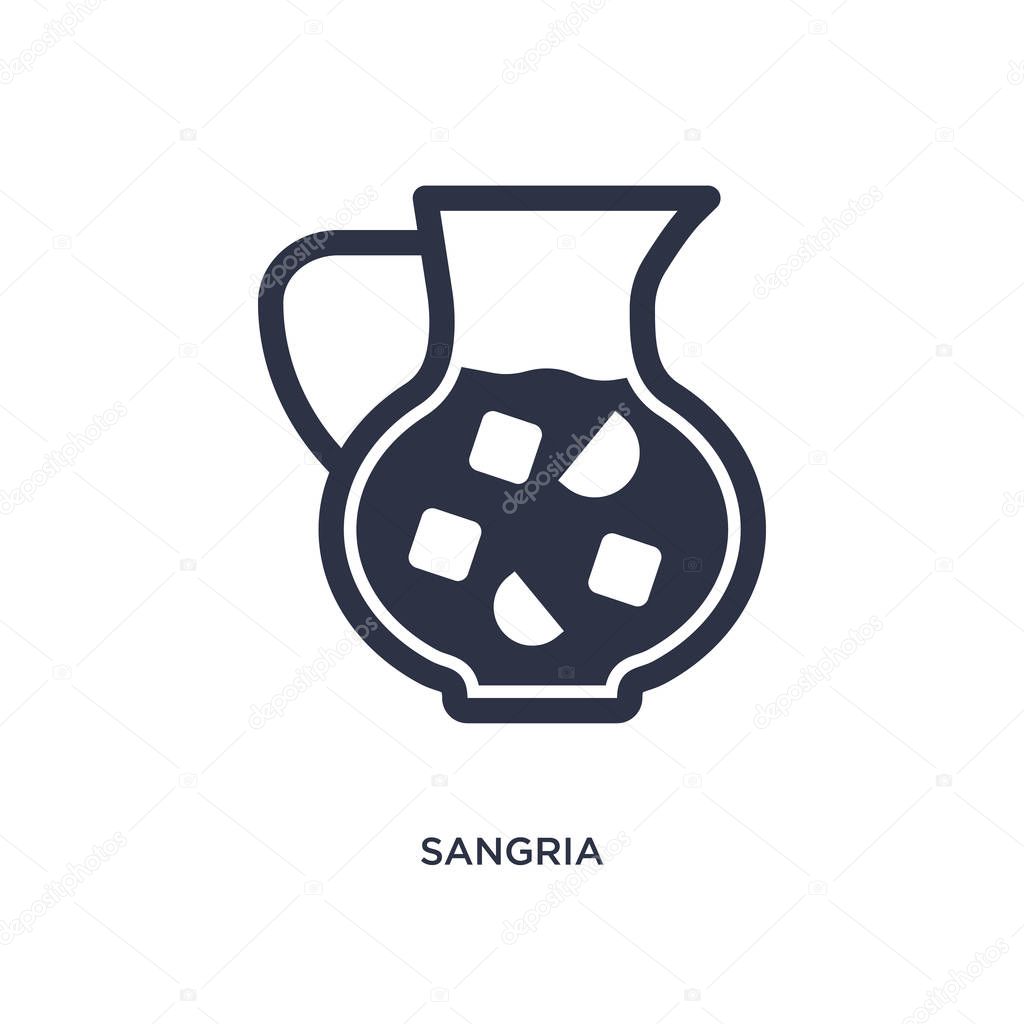 sangria icon on white background. Simple element illustration fr
