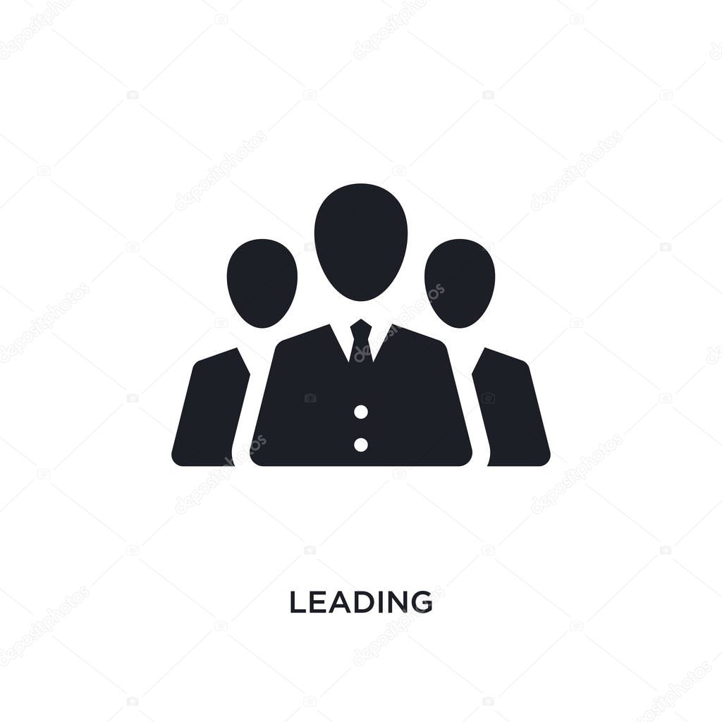Leading isolated icon. simple element illustration from technology concept icons. leading editable logo sign symbol design on white background. can be use for web and mobile