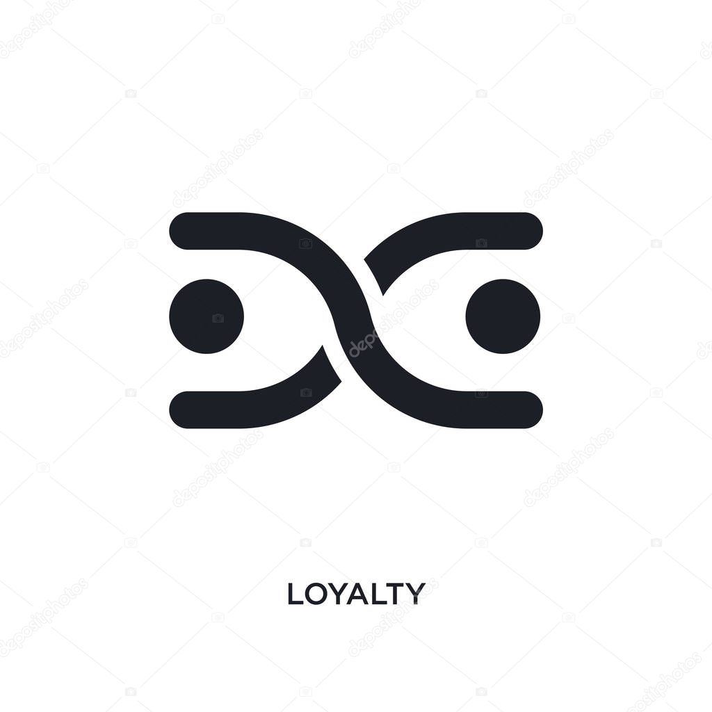 loyalty isolated icon. simple element illustration from zodiac concept icons. loyalty editable logo sign symbol design on white background. can be use for web and mobile