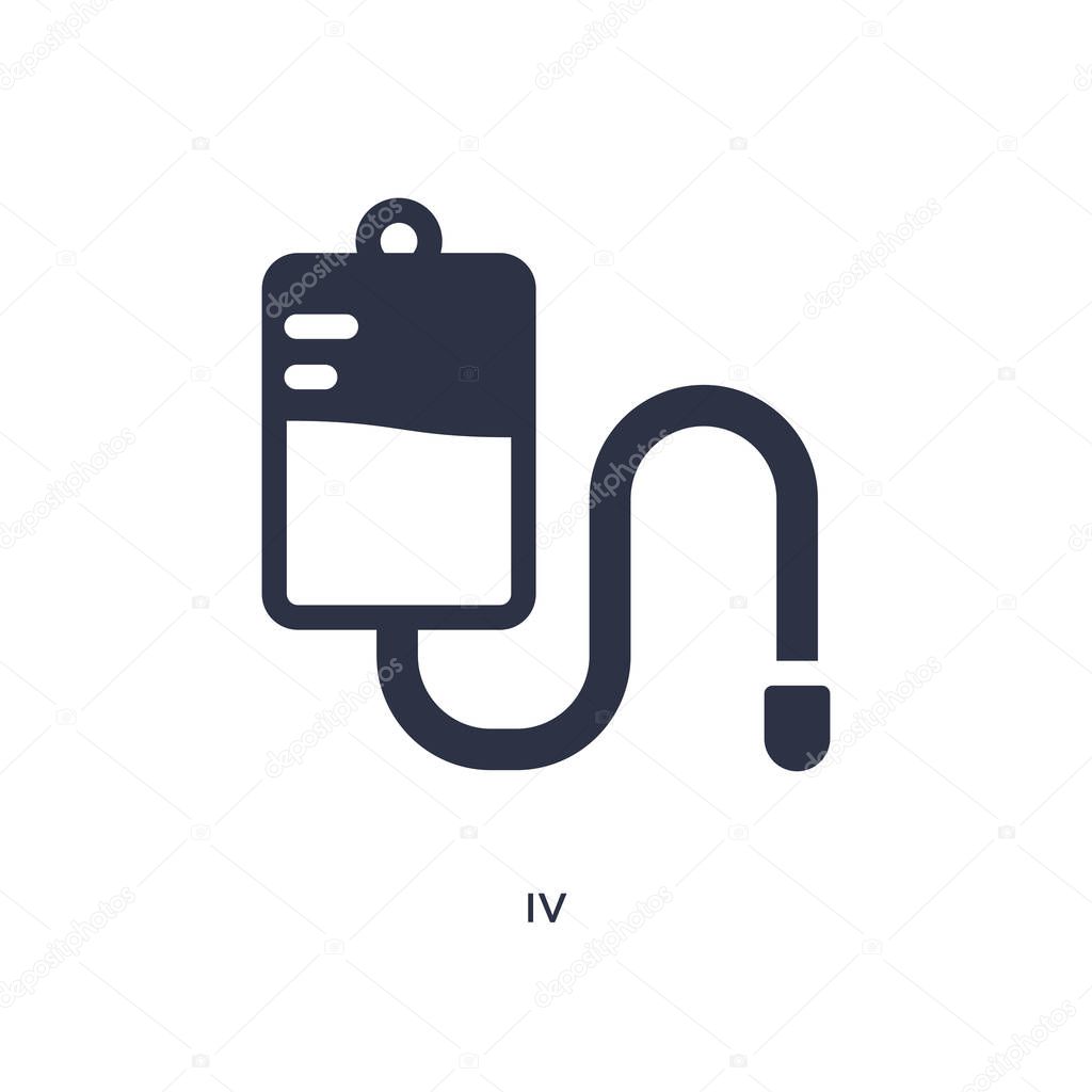 Iv icon. Simple element illustration from medical concept. iv editable symbol design on white background. Can be use for web and mobile.