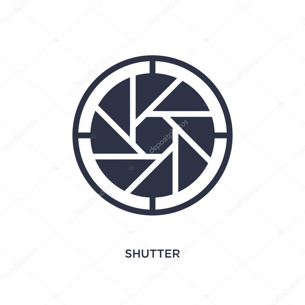 shutter icon. Simple element illustration from user interface concept. shutter editable symbol design on white background. Can be use for web and mobile.